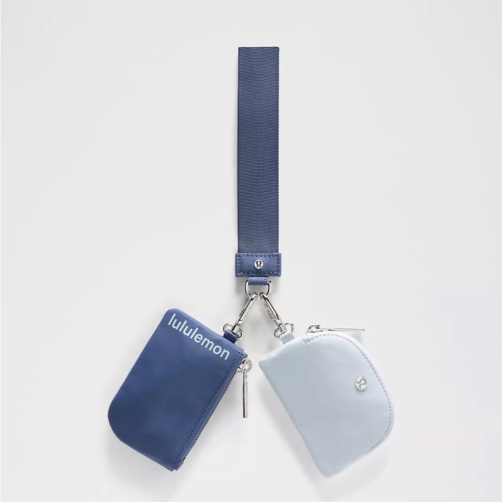 Lululemon Dual Pouch Wristlet- Brilliant Blue/Starch Blue